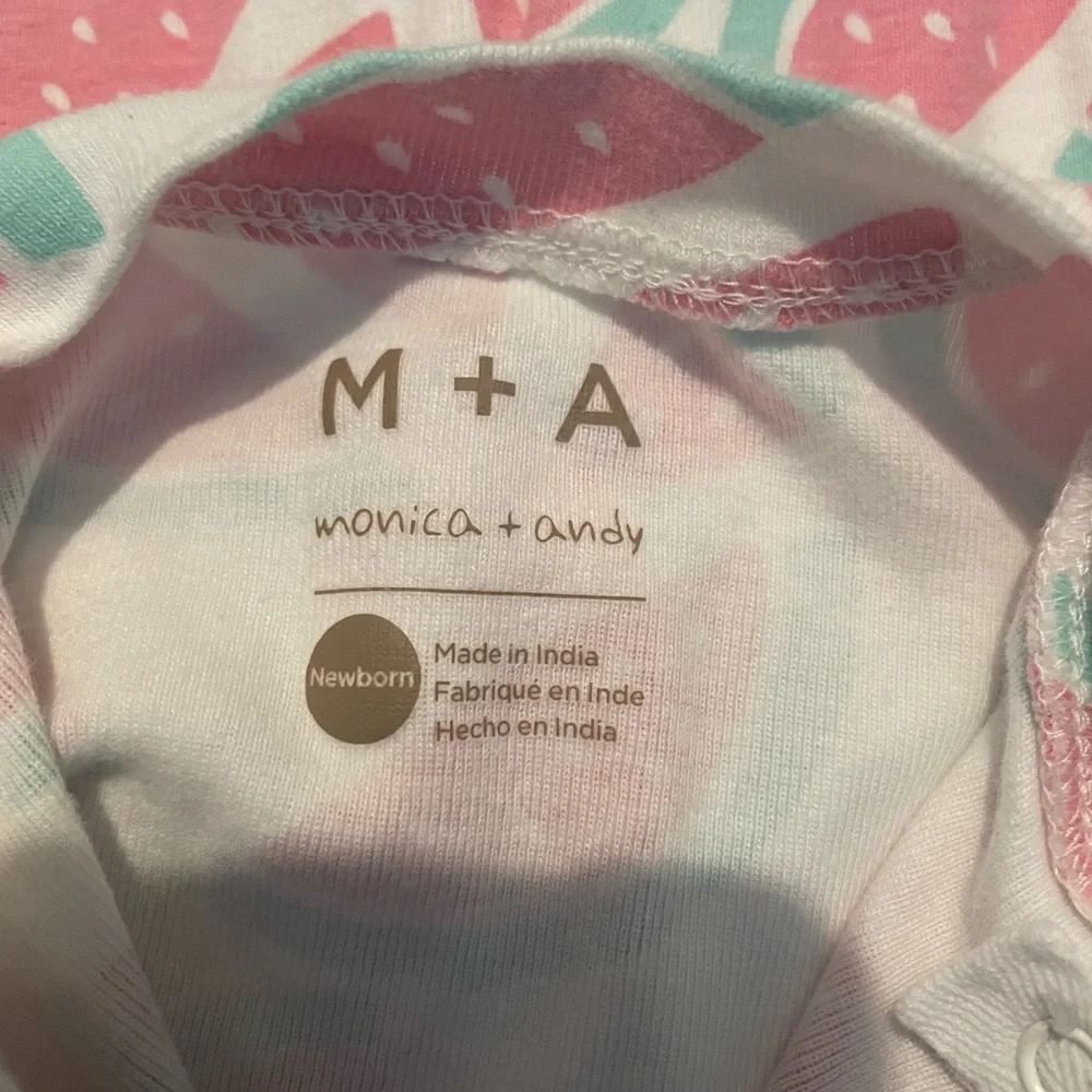 Monica + Andy Watermelon Print Onesie